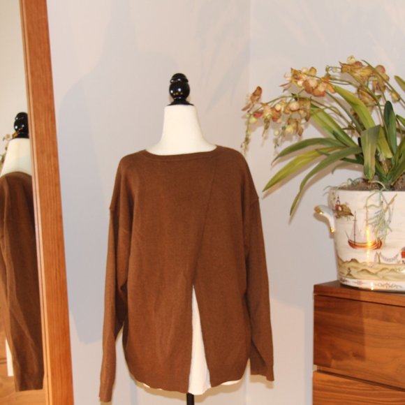 Sandro Paris Brown Cashmere Sweater - Picture 2 of 2